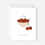 FATHER RABBIT STATIONERY | MERRY CHRISTMAS CHERRIES CARD
