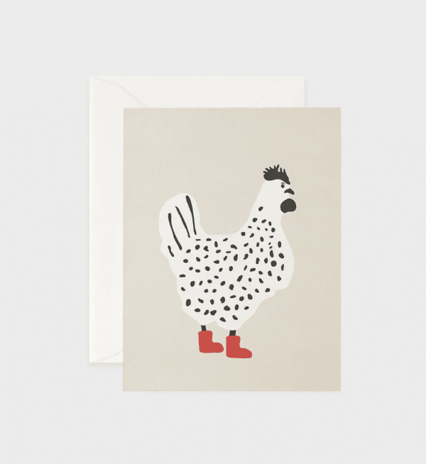 FATHER RABBIT STATIONERY | ROOSTER RED BOOTS CARD