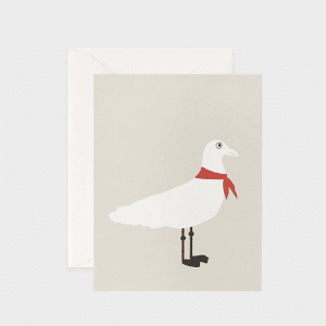 FATHER RABBIT STATIONERY | SEAGULL RED SCARF CARD