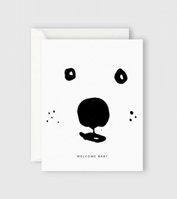 FATHER RABBIT STATIONERY | WELCOME BABY BEAR CARD