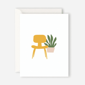 FATHER RABBIT STATIONERY | YELLOW CHAIR CARD