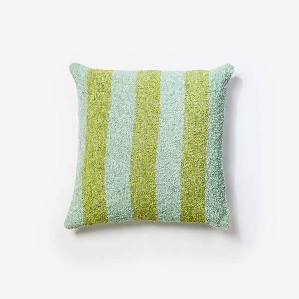 Boucle Stripe Blue Green 60cm Cushion