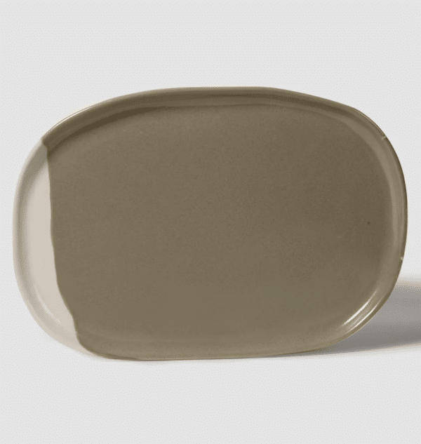 Oval Platter / Olive Green