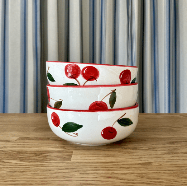 JACKA DESIGN - Salad Bowl Summer Cherries Deep