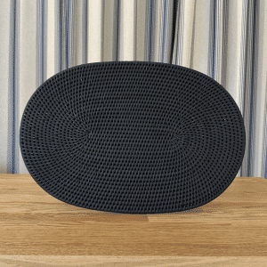 JACKA DESIGN - Cove Oval Placemat Black Set of 2