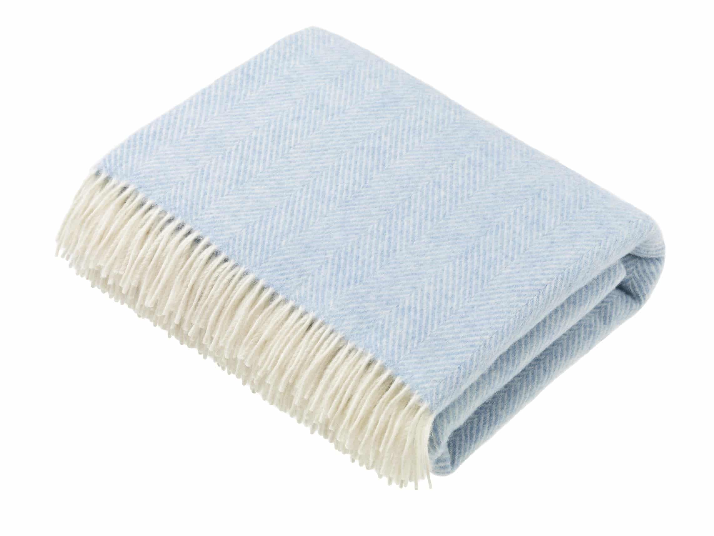 Bronte By Moon Herringbone Throw in Aqua GABRIEL JACKA