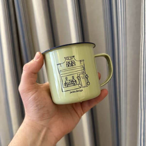 JACKA DESIGN Enamel Mug Green - Image 3