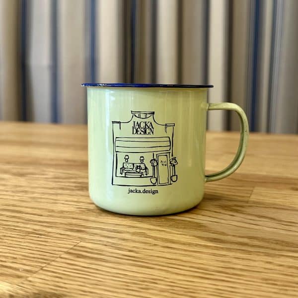 JACKA DESIGN Enamel Mug Green