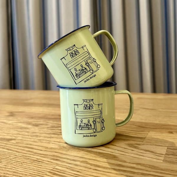 JACKA DESIGN Enamel Mug Green - Image 2