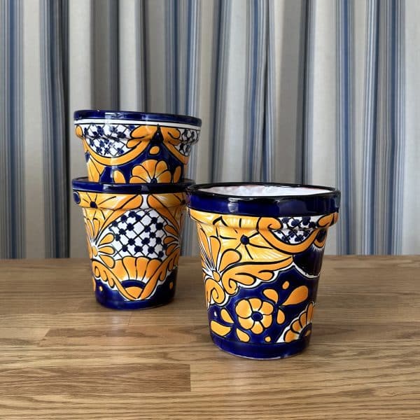 JACKA DESIGN - Mexican Hand Painted Planter "Summer" Medium - Image 2
