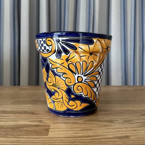 JACKA DESIGN - Mexican Hand Painted Planter "Summer" Large