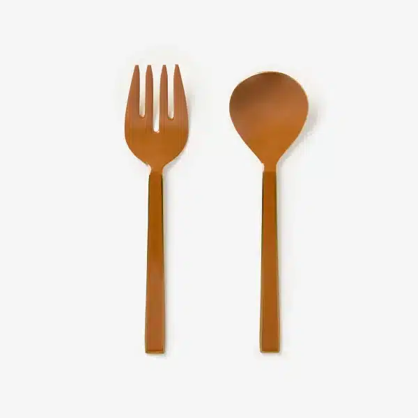 Bonnie & Neil – Enamel Salad Servers Tan