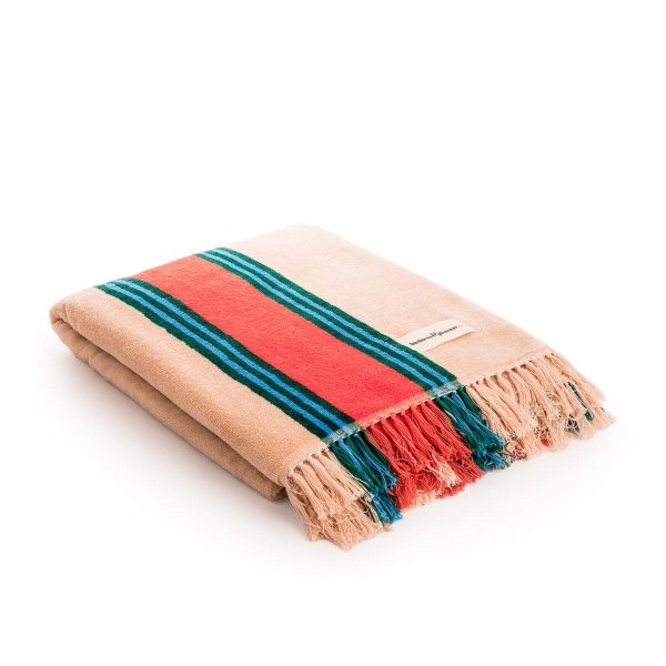 Business & Pleasure - Beach Towel Bistro Stripe Dusty Pink