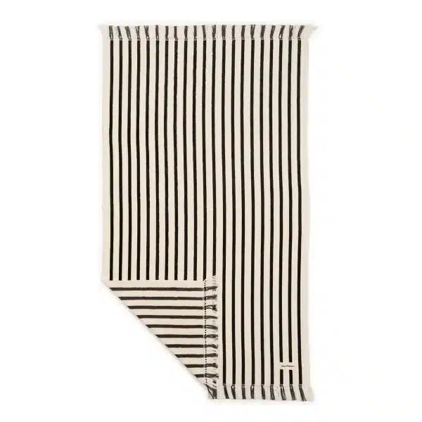 Business & Pleasure - Beach Towel Monaco Stripe Black - Image 2