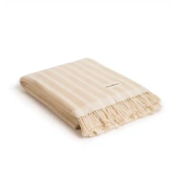Business & Pleasure - Beach Towel Monaco Stripe Natural