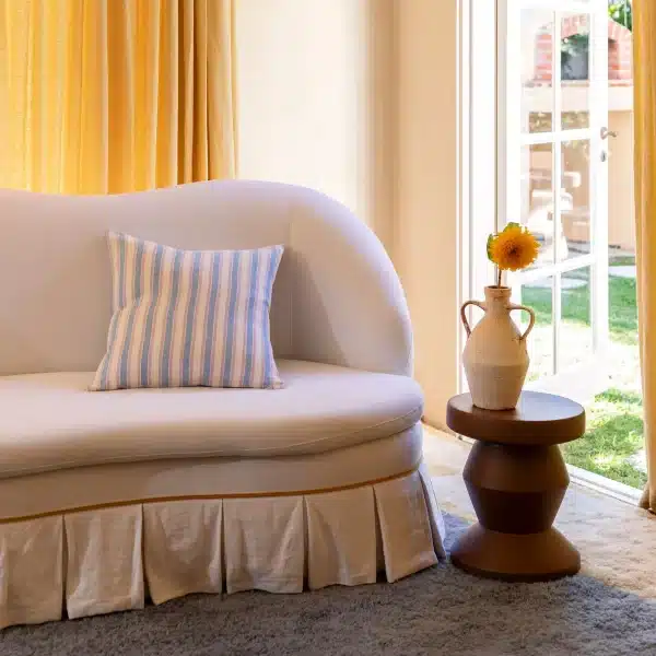 Bonnie & Neil - Linear Blue Cushion 50cm - Image 3