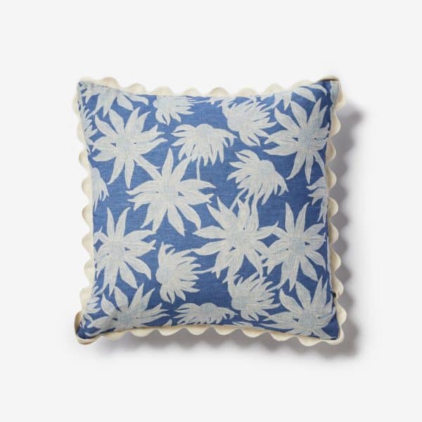 Bonnie & Neil - Flannel Flower Blue Cushion 50cm