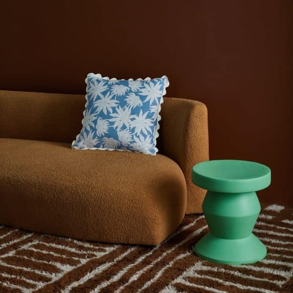 Bonnie & Neil - Flannel Flower Blue Cushion 50cm - Image 3