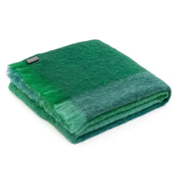 St Albans- Emerald Mohair Throw - Image 2