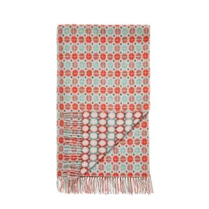 Bronte By Moon- Milan Throw - Coral & Mint