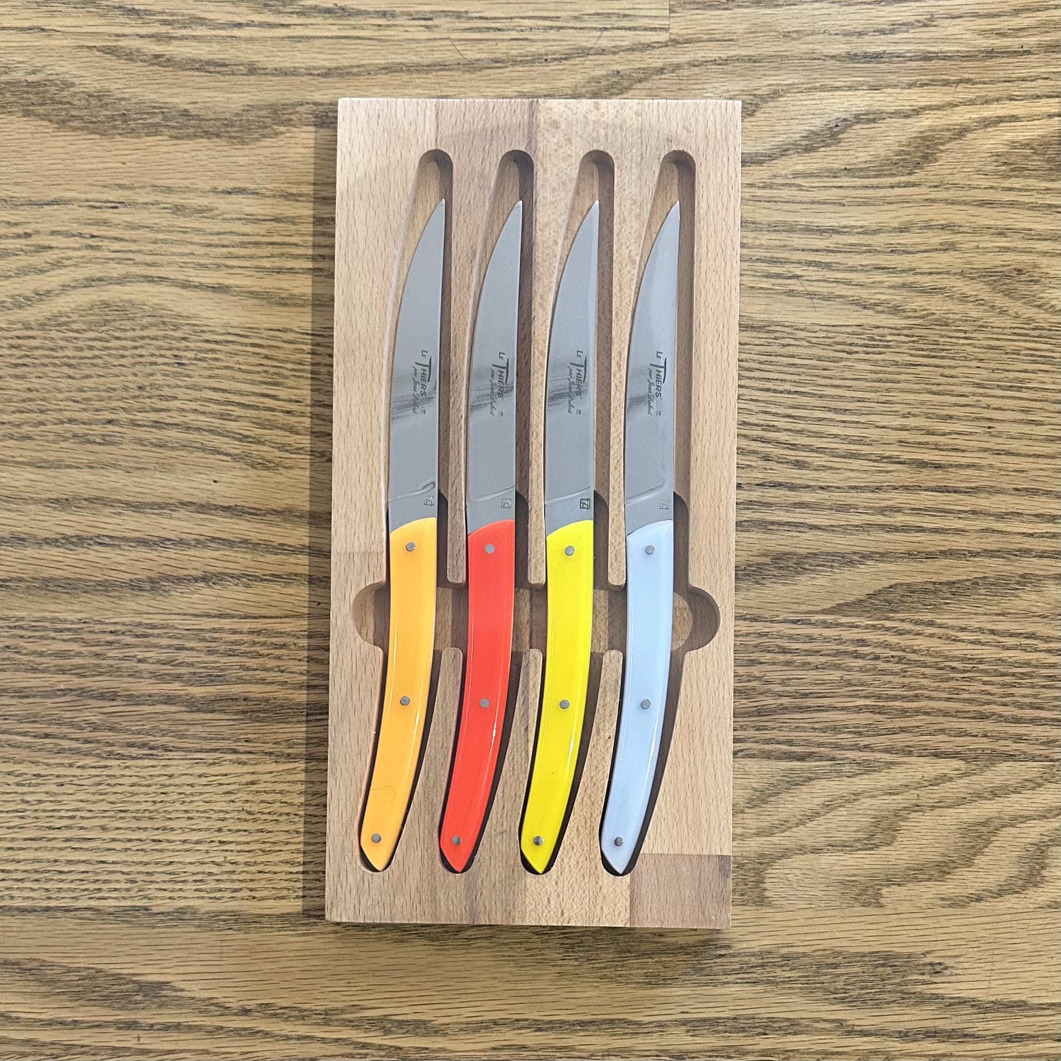 Jean Dubost Thiers - Mixed Colour - 4Pc Steak Knife Set