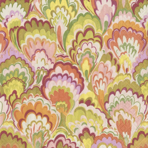 Napkins - Caspari Marbled Raspberry Chartreuse