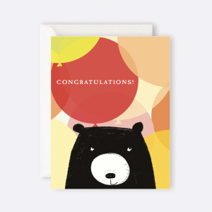 The Art File - Card Bear Congratulation Balloons