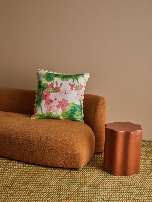 Bonnie & Neil - Geraniums Cushion 60cm - Image 4