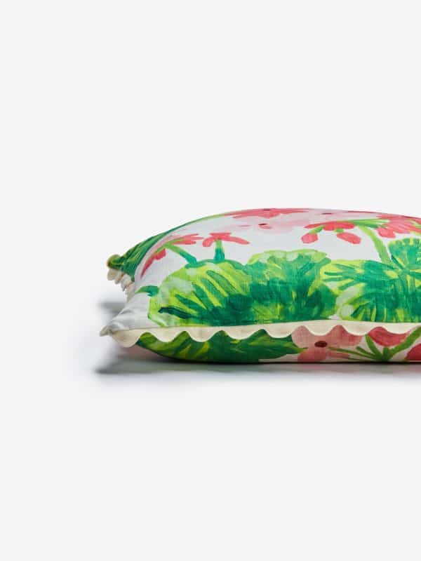 Bonnie & Neil - Geraniums Cushion 60cm - Image 3