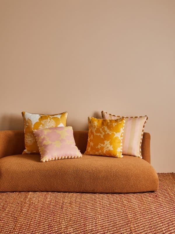 Bonnie & Neil - Jardin Yellow Cushion 60cm - Image 4