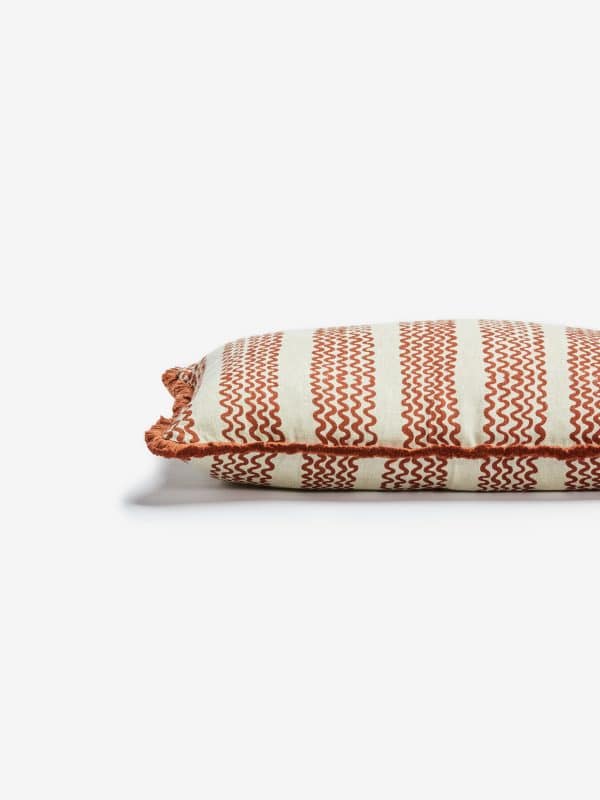 Bonnie & Neil - Mini Wave Cocoa Cushion 40 x 60cm - Image 2