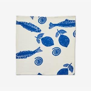 Bonnie & Neil - Napkins Sardines Blue Set 4