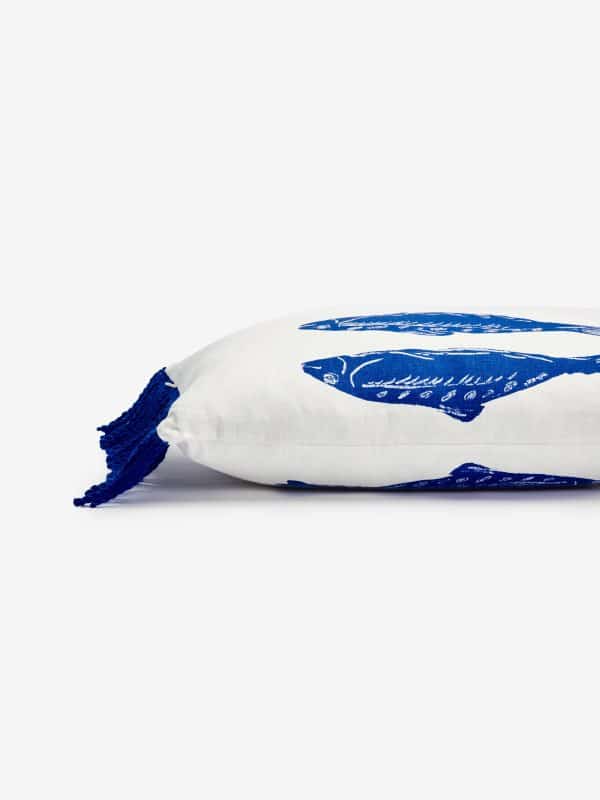 Bonnie & Neil - Sardines Blue Cushion 40 x 60cm - Image 2