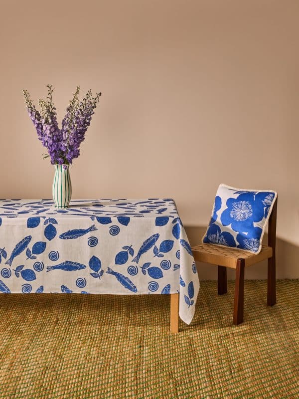 Bonnie & Neil - Tablecloth Blue Sardines - Image 3