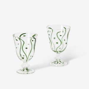 Bonnie & Neil - Waves Goblets Green - 2 Set