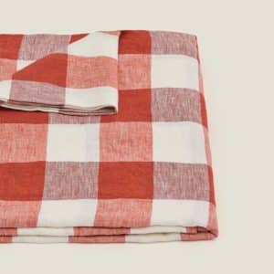 Carlotta & Gee - Linen Tablecloth Check Paprika