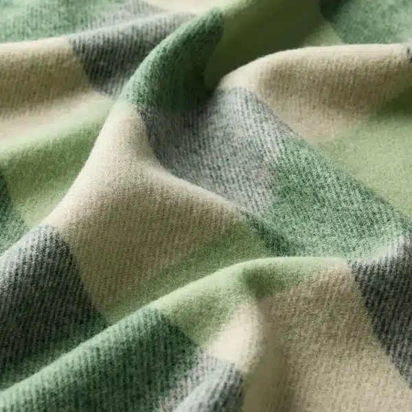 Waverley Mills - Traditional Check Picnic Rug in Acacia Green - Image 3