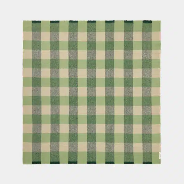 Waverley Mills - Traditional Check Picnic Rug in Acacia Green