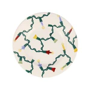 Emma Bridgewater - Spongeware Christmas Fairy Lights 8 1/2" Plate