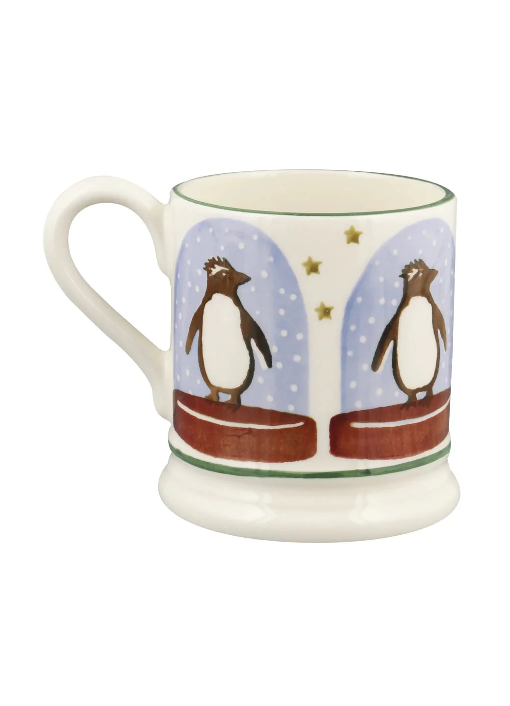 Emma Bridgewater - Spongeware Mug Christmas Penguin Snow Globe - Image 3