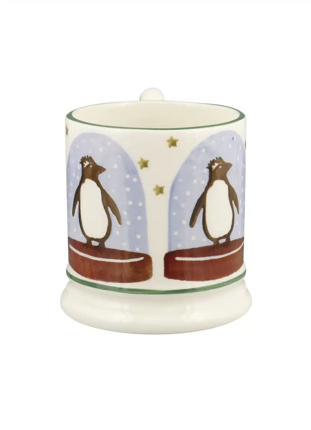 Emma Bridgewater - Spongeware Mug Christmas Penguin Snow Globe - Image 4