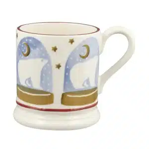 Emma Bridgewater - Spongeware Mug Christmas Polar Bear Snow Globe