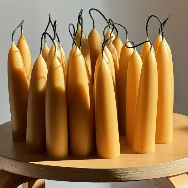 OLIE KENT -  Beeswax Candles - Organic Duo - Image 2
