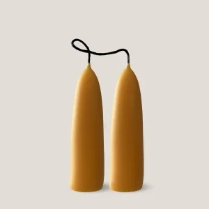 OLIE KENT -  Beeswax Candles - Organic Duo