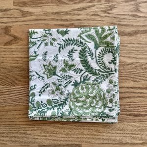 JACKA DESIGN - Napkins Green Blooms Set 4