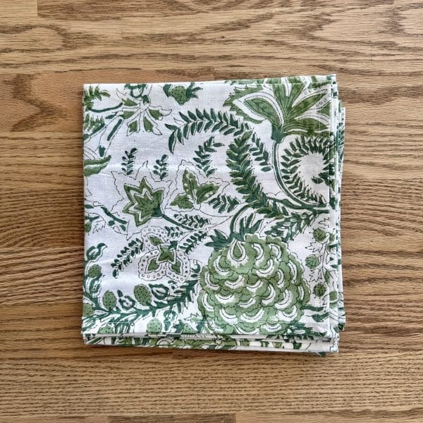 JACKA DESIGN - Napkins Green Blooms Set 4