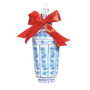 JACKA DESIGN - Decoration Chinoiserie Jar Red Bow