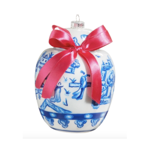 JACKA DESIGN - Decoration Chinoiserie Jar Raspberry Bow