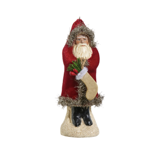 JACKA DESIGN - Decoration Vintage Santa Velvet Coat Red