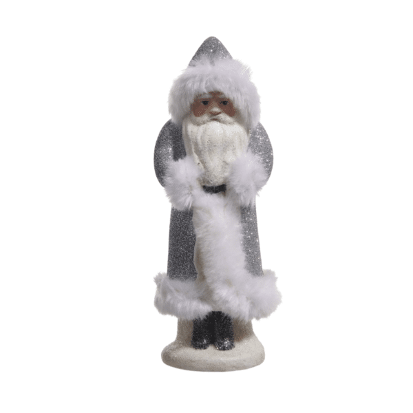 JACKA DESIGN - Vintage Santa in Fur & Silver Glitter Coat
